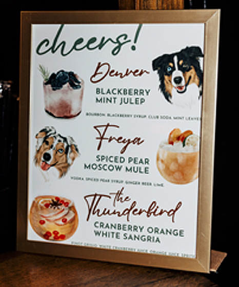 Custom Menu With Dogs